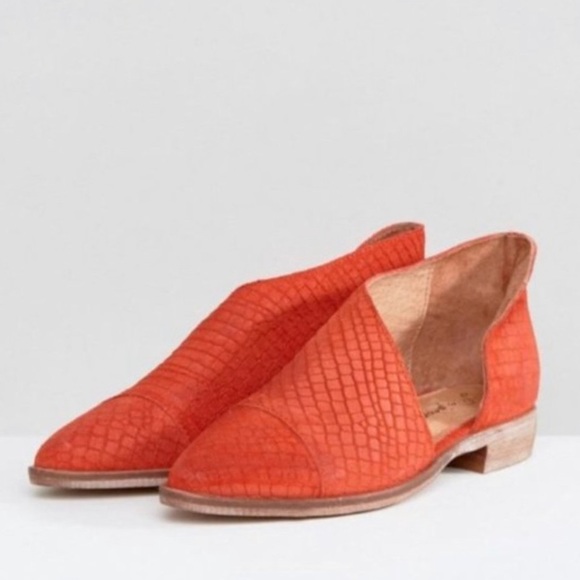 Free People Shoes - Free People Red Orange Royale Flat